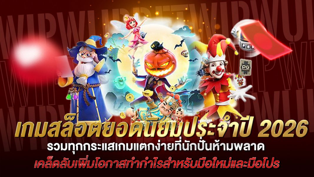 บทความ เจาะลึก “เกมสล็อตยอดนิยมประจำปี 2026” รวมทุกกระแสเกมแตกง่ายที่นักปั่นห้ามพลาด